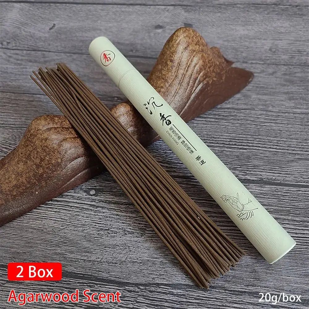 1/2Box Sandalwood Mugwort Scent Incense Stick Sleeping Aiding Tranquilize Mind Refreshing Scent Home Office Bedroom Natural